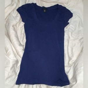 Carole Little Fitted Navy Tee